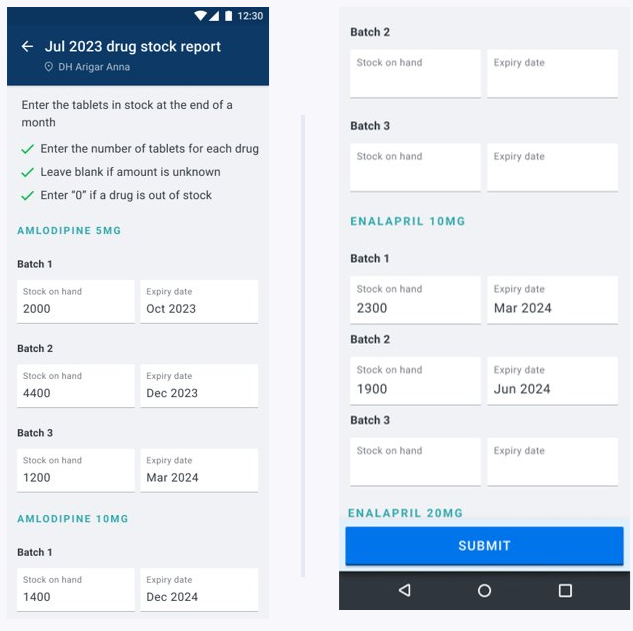 Simple drug stock reports